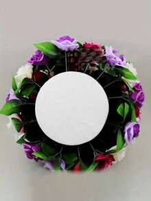 1入組7.6英吋/5.8英吋白色實心泡沫半球，手工DIY花藝裝飾、婚禮裝飾、蛋糕模具