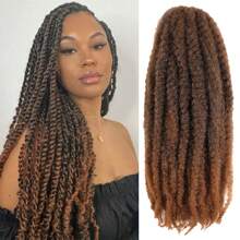 Drehzopf Haar 18 Zoll Drehhaar Lang 1 Packung Afro Kinky Curly Twist Häkeln Synthetisches Marley Haarverlängerungen
