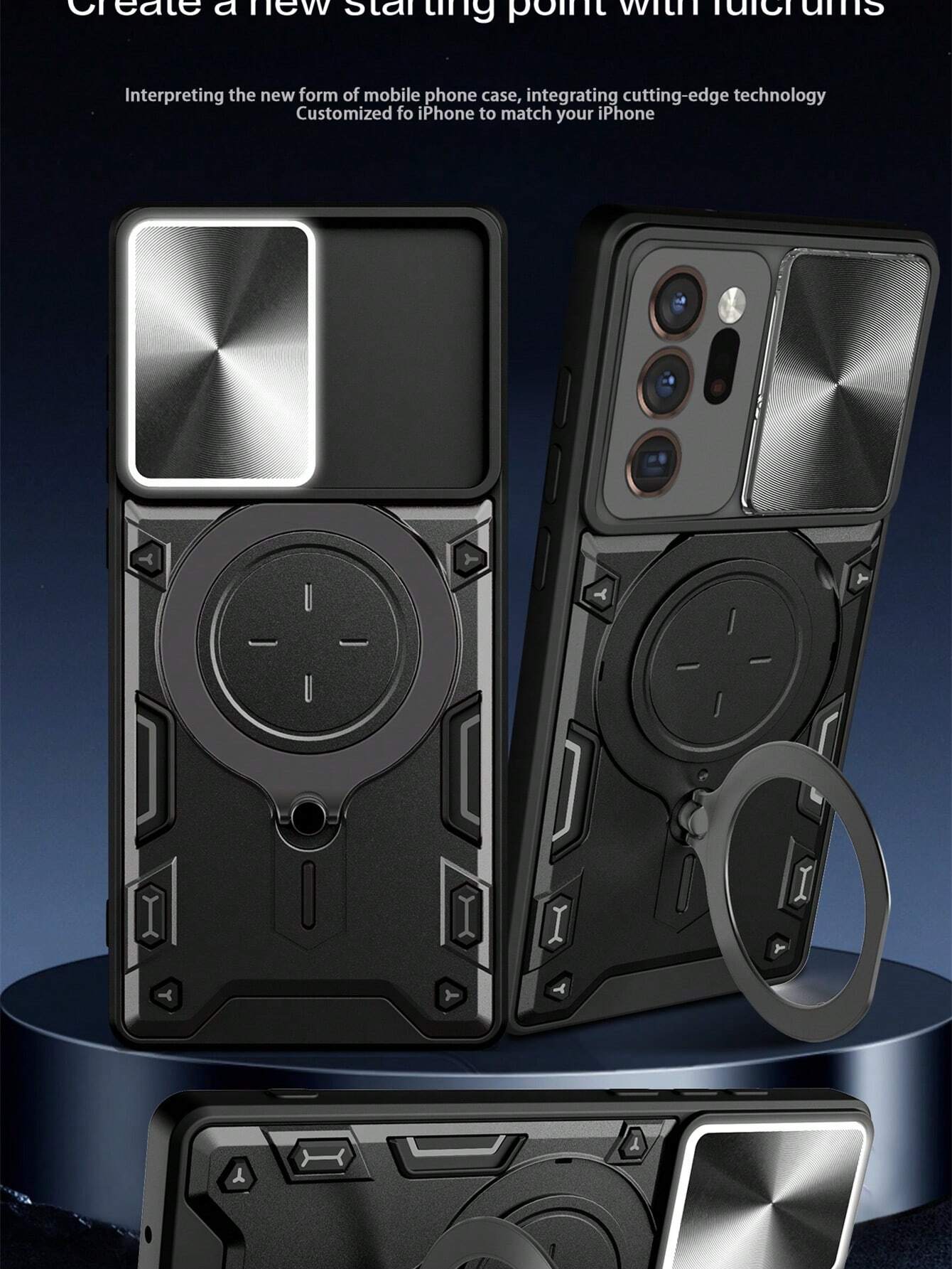 Jiashang+Cleaning Cloth+Bracket New Phone Case ، 360 Finger Ring Stand+حالة حماية الإسقاط الثقيلة متوافقة مع Apple 11/12/13/14/15 Pro Max ، Samsung S22/23/24+UA04/A05/A14/A15/A24/A25/A34/A54Sملاحظة 13C+Honor x7/x8/x9b ، TPU المواد الكاملة مجموعة الحماية من غلاف الهاتف لـ/pixel 6/7/8/9 Pro | مقاس: Galaxy S23 Ultra