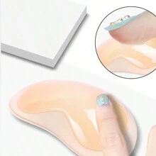 Almohadillas para el pecho engrosadas con biopegamento, almohadillas para el pecho para trajes de baño, inserciones antiexposición, almohadillas para el pecho triangulares invisibles para bodas, inserciones autoadhesivas de esponja - Albaricoque - Ver 3