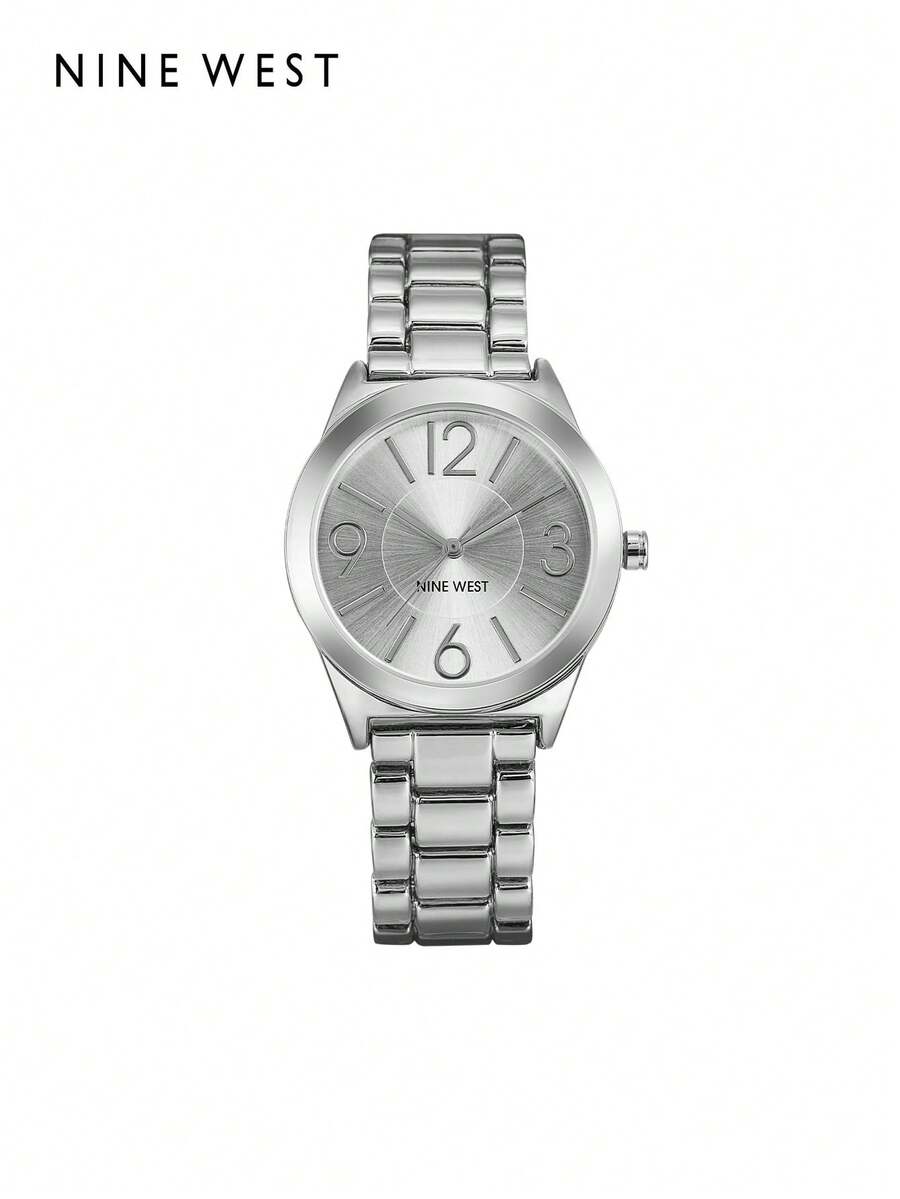 Nine West Women's Silver-Tone Bracelet Watch NW/1663SVSB - Silver - View 1