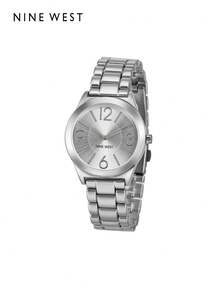 Nine West Women's Silver-Tone Bracelet Watch NW/1663SVSB - Silver - View 5