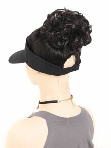 Synthetic Curly Hair Bun With Rubber Band Black Brown Donut Updo Hairpiece For Messy Chignon And Stylish Look Hair Accessories Hair Scrunchies Extension - Black Brown - View 7