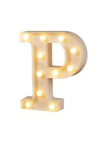 Decorative Letters With Bluelander LED Lights (AA Batteries Included) - P - 查看 5