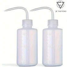 纹身清洁瓶 - 1/2 250毫升白色粉色蓝色黑色喷雾瓶，多肉植物浇水，冲洗瓶浇水工具，经济实惠的塑料挤压清洁瓶，适用于医疗实验室、灌溉、纹身用品，适合纹身初学者和纹身艺术家 - 彩色 - 查看 21