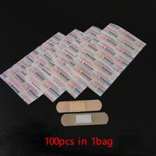 100pcs/Pack Waterproof Wound First Aid Kit Bandages Dressings Medical Transparent Sterile Tape, For Wound Care, Wound Protection, First Aid Kit, PE Material, Cosplay, Halloween - Apricot - View 3