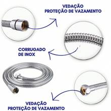 Ducha Para Lavatório De Salão + Mangueira 1,2m - Transparente - Visão 5