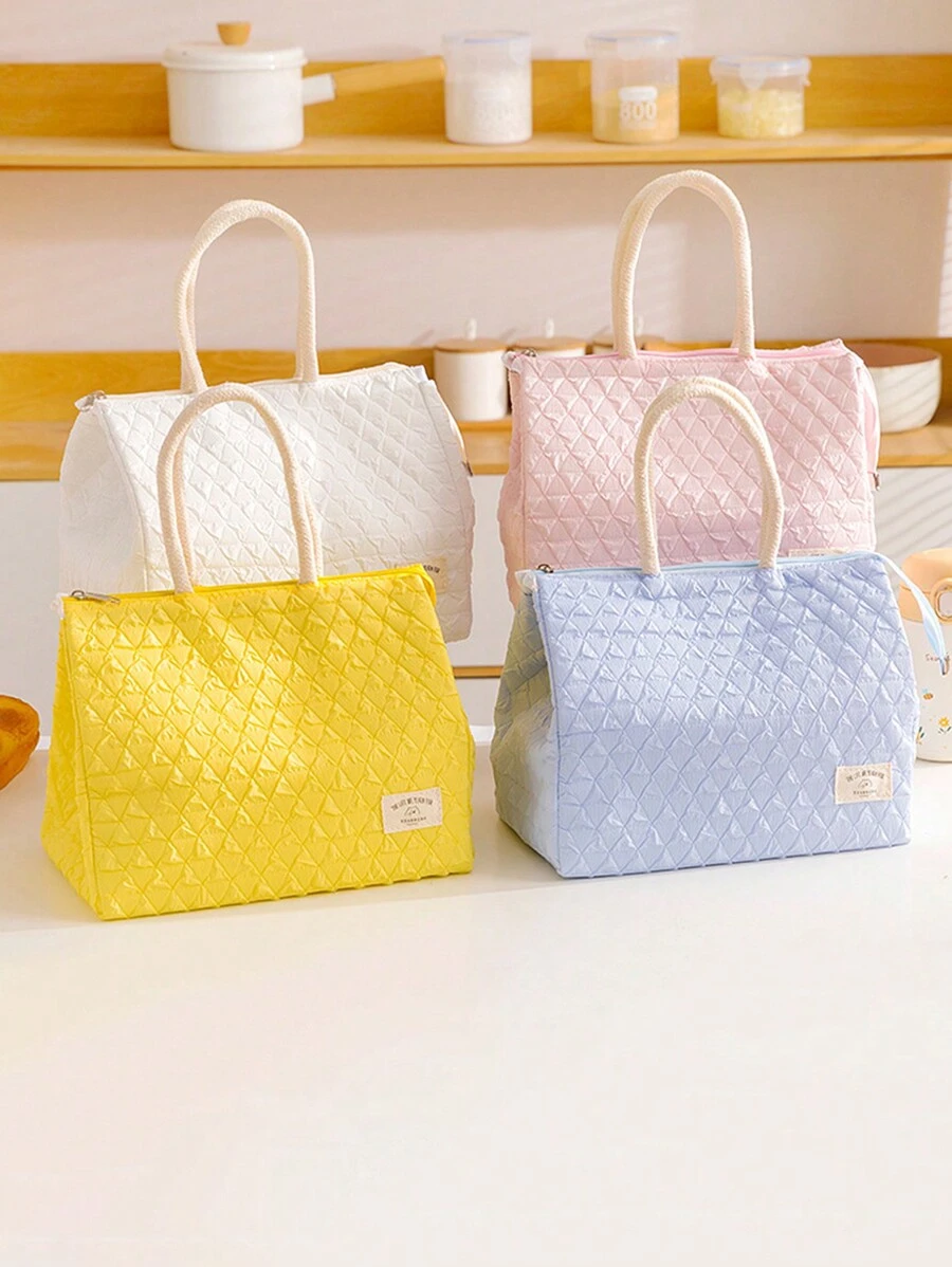 Bolsa de almuerzo aislada para temporada de regreso a la escuela, tote térmico impermeable reutilizable para adultos, trabajo al aire libre, escuela y picnic. Bolsas organizadoras de la escuela para profesores, bolsas de almacenamiento, bolsas organizadoras de la clase. - Multicolor - Ver 1