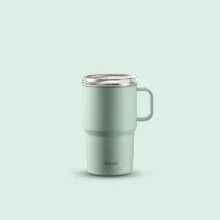 Outdoor 304 Stainless Steel Water Cup With Handle Mug Tea Cup With Lid Portable Coffee Cup Plastic Shell Suitable For Office, Outdoor Activities, Camping, Hiking, Fit For Cold & Hot Drinks, Unisex, Gift For Couples, Christmas, Birthday, Wedding, Valentine's Day, Mother's Day, Father's Day, Teacher's Day, New Year, Graduation Back To School