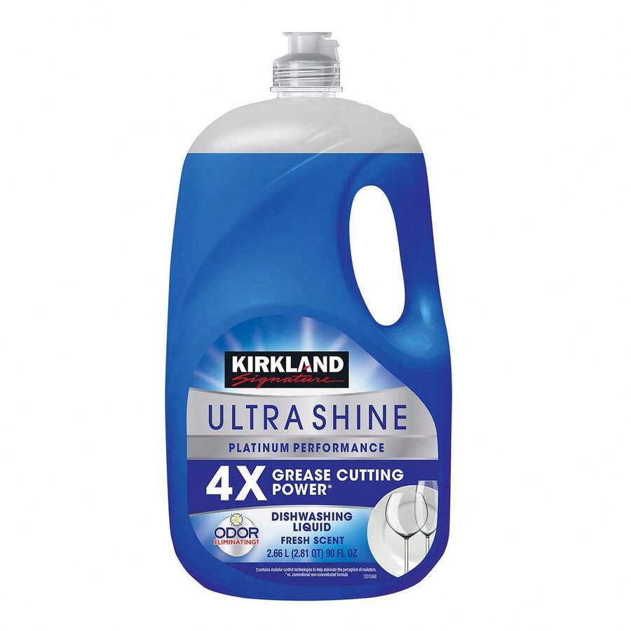 Kirkland Signature Ultra Shine Liquid Dish Soap Fresh 90 Fluid Ounce