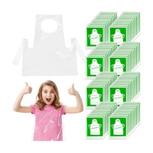 25/50/75/100/150 件儿童一次性围裙儿童工艺围裙儿童烹饪围裙一次性绘画罩衣儿童绘画围裙儿童艺术围裙儿童围裙，围裙，儿童围裙