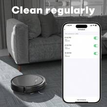 Robot Vacuum And Mop, 4000Pa Strong Suction Power Vacuum Mop Robot, Wi-Fi/App/Alexa, Self-Charging Robotic Vacuum For Hard Floor, Pet Hair And Low-Piled Carpet, Slim Design, Black - 查看 9