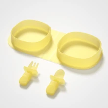 1 Bộ đồ ăn cho bé bằng silicon có thể gấp lại, chịu nhiệt và an toàn với máy rửa chén, tiện lợi khi đi du lịch và tụ họp gia đình - Nhiều màu - Xem 9