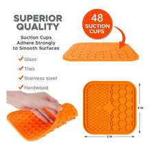 寵物餵食和沐浴分心墊-慢餵食墊與矽膠分配器專為狗設計-舔墊可培養健康的飲食習慣，令沐浴時免於緊張不安 - 彩色 - 查看 10