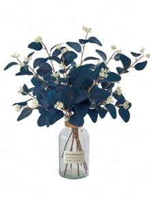 1pc/3pcs Silk Artificial Eucalyptus Stems Fake Eucalyptus Stem With Leaves Berries Greenery Plants Branches Floral Decorations For Vase Filling Wedding Party Home Flowers Arrangement Boho Decor, Valentine Day, Gift Gifts Birthday Graduation