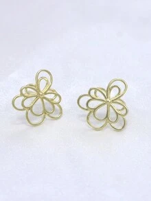 1 Đôi Hoa tai hình học rỗng mạ đồng 18K cá nhân hóa sang trọng, thanh lịch dành cho nữ. Tuyệt vời để làm quà tặng cho gia đình, bạn bè và người thân trong các dịp lễ tốt nghiệp, Lễ Tạ ơn, Sinh nhật và Ngày lễ tình nhân. Thích hợp để đeo hàng ngày, các dịp đặc biệt và sự kiện tiệc tùng. - Đường hình học bao quanh hoa - Xem 11