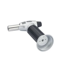 1 Portable Kitchen Torch Lighter With Adjustable Flame Size Multi-Purpose Cooking Blowtorch For Creme Brulee, Baking, Grilling (Butane Gas Not Included) - Black - View 2