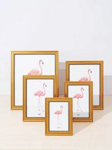 1入組現代、簡約、復古相框（隨機照片紙）,適用於桌面或牆上展示,家庭、臥室、餐廳、家居裝飾——5寸/6寸/7寸/8寸/10寸 - 金色 - 查看 11