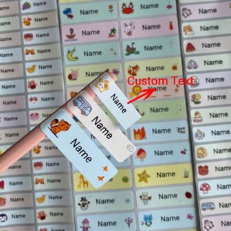 120/240/360 Personalized Personalized Name Labels ,Small Custom Name Stickers - Waterproof Name Labels,Customized Stationery Stickers,Personalized Labels Adhesive,Seal Exquisite,Stylish,Fashionable,Adorable,Colorful,Cute Custom,Unique Treasure Finds,Christmas Gift,Personalized Gifts For Women/Men Ideal Gifts For Him Her,Family,Friends,Children,Students For Birthdays,For School,For Children's Day,Customized Display & Storage,Street Casual Chic