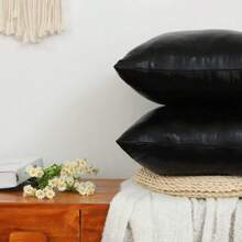 1 pieza / 2 piezas / 4 piezas Funda de cojín llana sin relleno, funda de almohada de color marrón para el sofá, decoración del hogar