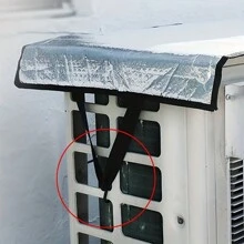 1 Vỏ Điều Hòa Ngoài Trời - Bảo vệ chống nước bền bỉ với khả năng chống tia cực tím, Tấm chắn chống bụi trong mọi thời tiết cho các bộ phận trung tâm - Chống nắng & mưa - Bạc - Xem 8