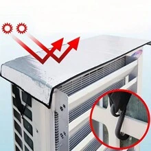 1 Vỏ Điều Hòa Ngoài Trời - Bảo vệ chống nước bền bỉ với khả năng chống tia cực tím, Tấm chắn chống bụi trong mọi thời tiết cho các bộ phận trung tâm - Chống nắng & mưa - Bạc - Xem 5