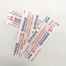 100pcs/Pack Waterproof Wound First Aid Kit Bandages Dressings Medical Transparent Sterile Tape, For Wound Care, Wound Protection, First Aid Kit, PE Material, Cosplay, Halloween - Apricot - View 8