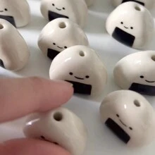 Bình hoa mini 5 chiếc MOUGIGI, lọ cơm gốm thủ công (Onigiri Nhật Bản) Bình hoa thu nhỏ, thiết kế duyên dáng và dễ thương, hoàn hảo cho hoa khô - Bình hoa số lượng lớn, hàng thủ công Nhật Bản độc đáo và đáng yêu - Bình cơm nắm 5 chiếc - Xem 6