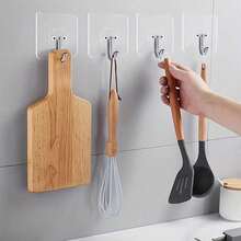 10 chiếc móc treo tường dính chắc chắn, không cần khoan, móc treo khung tranh, móc lưu trữ nhà bếp và phòng tắm, với 3 lớp cấu trúc nén gia cố để cầm chắc chắn hơn - Nhiều màu - Xem 4