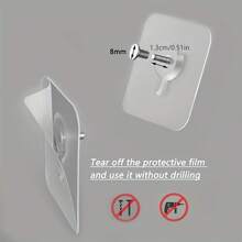 10 chiếc móc treo tường dính chắc chắn, không cần khoan, móc treo khung tranh, móc lưu trữ nhà bếp và phòng tắm, với 3 lớp cấu trúc nén gia cố để cầm chắc chắn hơn - Nhiều màu - Xem 6