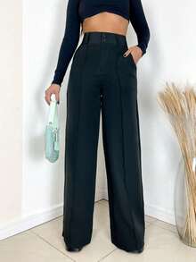 Women Pants - 黑色 - 查看 4