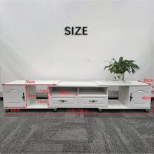 Rack Mueble Tv  Estilo Vintage Minimalista Moderna Ajustável - Blanco - Ver 6