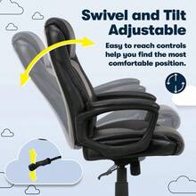 Serta Mid-Back Office Chair With Mesh Accents And Memory Foam Black - Nhiều màu - Xem 5
