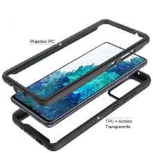 Funda Compatible con Huawei Xiaom modelos P30 LITE Y9A Y9s Y9 2019/Y8s Y9 PRIME 2019 NOVA 9se HONOR Xiaom Note Redmi Case Transparente Rigida Anti Shock 2 en 1 Uso Rudo Anti Golpes - Rojo - Ver 3