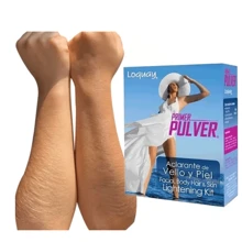 Aclarante Loquay Primer Pulver de Vello y Piel, 1 pz. FACIAL, BODY, SKIN, HAIR Y LIGHTENING KIT - Azul y blanco - Ver 3