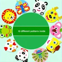 10pcs/Pack Paper Plate Art Kit, DIY Animal Art Supply Projects, Creative Activity, Classroom & Party Favor, Bulk Birthday Christmas Game Crafts, Easter Gift, Some Parts Sent Randomly