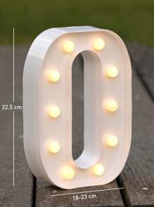 Decorative Letters With Bluelander LED Lights (AA Batteries Included) - O - 查看 2