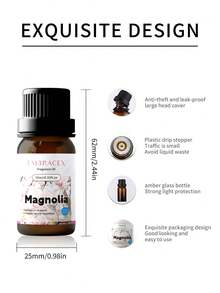 EMBRACEX. 2pcs 10ml Aromatherapy Essential Oil,Floral Perfume Cheap Perfume Perfume For Ladies,Use In Aroma Diffusers, Diffuser Stones/Lamps/Wood, Humidifiers, Air Fresheners,Car Aromatherapy--Magnolia - Magnolia Essential Oil - View 6