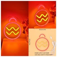 1PC 5V USB Halloween/Christmas/Valentine's Day Gifts Handmade Merry Christmas Santa Claus Gifts LED Wall Art Neon Sign Light For Gallery Studio Pub Club Party Room Shop Home Bar KTV Football Soccer Game Match Decoration Gifts