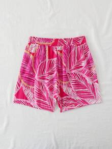 1pc Digital Print Beach Board Shorts Bikini Bottom - Multicolor - View 5