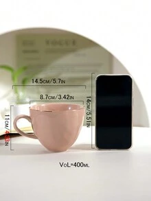 DearDali 350ml Gold-Rimmed Textured Ceramic Mug, Large Capacity Houseware Cup For Coffee Or Tea - Multicolor - View 3