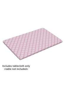 1 pieza Mantel impermeable rectangular de poliéster con funda elástica ajustable, se adapta a mesas plegables de 4/6/8 pies, protector de mesa lavable para picnic, camping, exterior