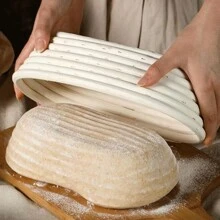 1pc Oval Bread Proofing Basket Liner. Wicker Bread Proofing Basket Liner, For Drying And Storage. - White - View 11