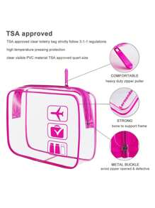 Clear Bags For Travel, TSA Approved Toiletry Bag For Women, Travel Bags For Toiletries Makeup Organizer Makeup Storage Bag Mini Pouch Travel Small Makeup Case Accessories Make Up Holder Brush Bag Make Up Container Cosmetic Bag Travel Essentials Ladies Accessories Travelling Stuff Makeup Bag School Supplies Make Up Bag Holiday Essentials Makeup Bags Makeup Pouch Holiday Winter 2024 - Multicolor - View 5