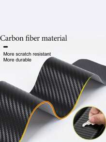 4 PCS Car Door Sill Protector, Door Sill Protector, Anti-Scratch Anti-Collision, Carbon Fiber Leather Front/Rear Door Sill Sticker, Decorative Car Door Protector, Car Interior Accessories