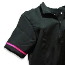 filipina de estilista de cierre negra, rosa y morada 1pz talla: chica, mediana y grande filipina de estetica peluqueria - Negro - Ver 2