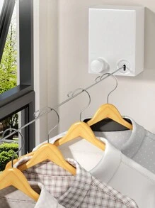 1 Stück dehnbarer 4,2m unsichtbarer Wäscheleine, Wäschetrockengerät für den Innenbereich in Bad oder Balkon, ohne Bohren, Stahlseilfach, Feder, minimalistisch, Sommershirts
