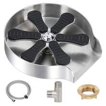 American Standard Glass Rinser - Metal - Glass Rinser For - Kitchen Sinks - Bottles Washer For Sink, Touch On Kitchen Sink Faucets, Cup Cleaner, Stainless Steel, Bar Kitchen Sink Accessories - Silver - View 1