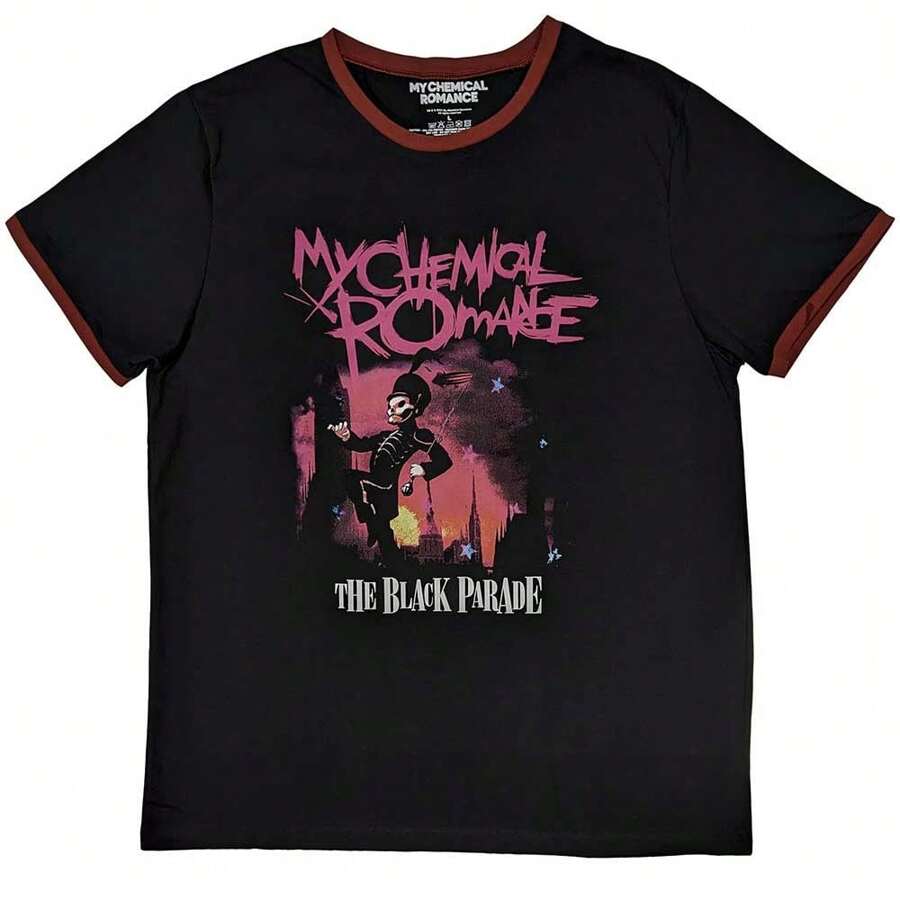 My Chemical Romance | Official Band Ringer T-Shirt | March - 48-Hour Fast Shipping!  - Black - View 1