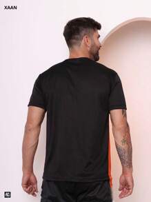 Men's Short Sleeve T-Shirt With Sublimated Gradient Print, Basic Style, Plus Sizes G1 G2 G3, Various Colors, For Casual, Gym, Running, Workout, Party, Beach, Clubbing, Premium - trái cam - Xem 3